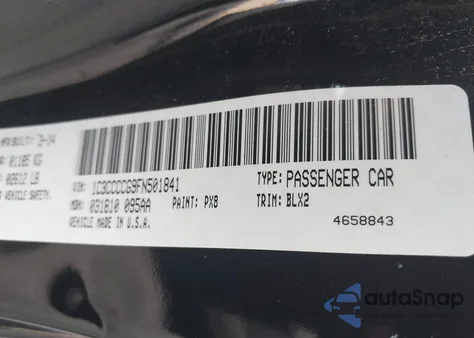 2015 Chrysler 200 C from USA, damaged, VIN 1C3CCCCG9FN501841